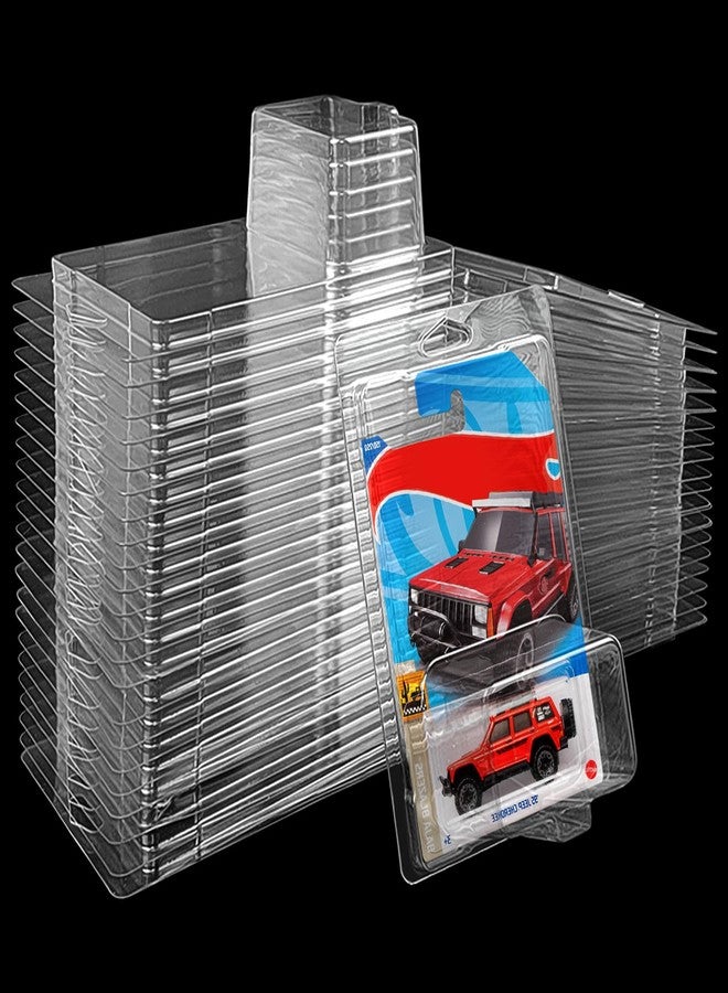 YEXEXINM 24Pcs Clear Protector Cases Model Car Clamshell Cases Display Case Clear Protective Packs Car Blister Pack Covers Compatible with Hot-Wheels for Storage, 7.5 x 5 x 2 Inch - Image 1